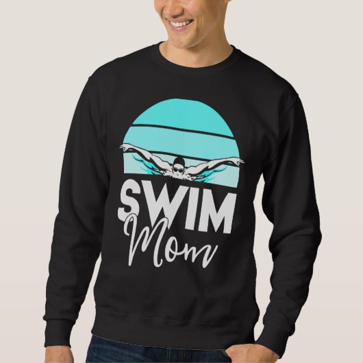 Zwemteam Shirt mam Moeder Scheur Zwemmen Zw (Voorkant)