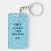 Zwemteam zwembad zwemmen sleutelhanger (achterkant)