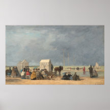 Zwemtijd in Deauville - Eugène Boudin Fine Art
