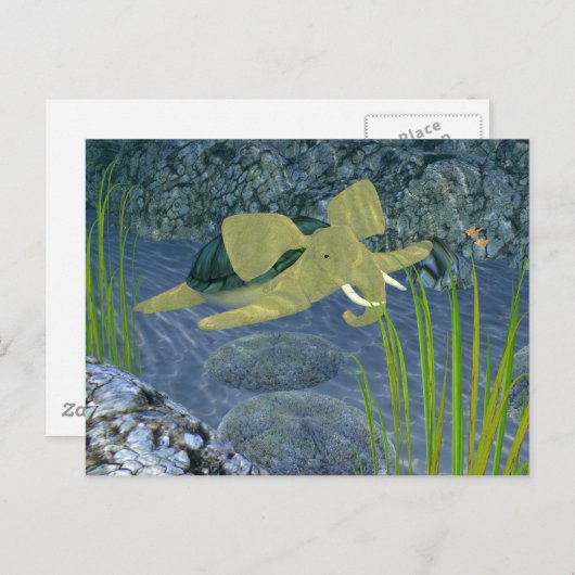 Zwemturfstof Briefkaart (Voorkant / Achterkant)