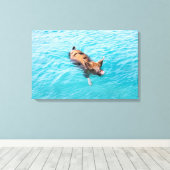Zwemvarkens van Exuma Canvas Afdruk (Insitu (Houten vloer))
