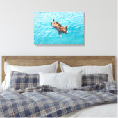 Zwemvarkens van Exuma Canvas Afdruk (Insitu (Slaapkamer))