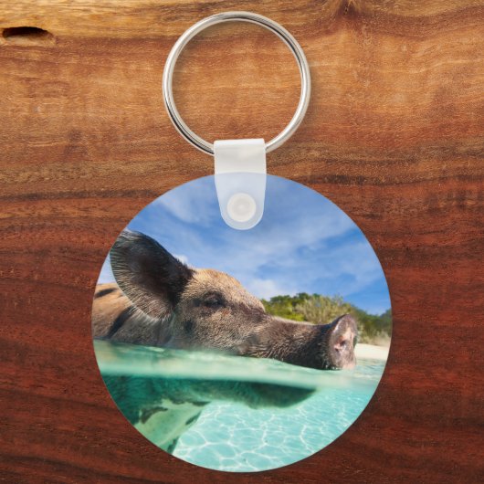 Zwemvarkens van Exuma Sleutelhanger (Voorkant)