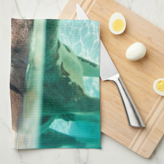 Zwemvarkens van Exuma Theedoek (Quarter Fold)