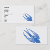 Zwemvederblauw Visitekaartje (Voorkant / Achterkant)