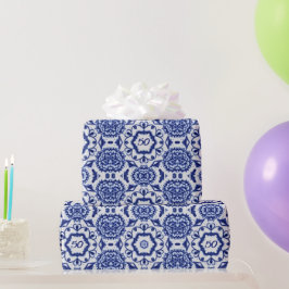 Zwemvederdagavond - Elegant blauw en wit Cadeaupapier
