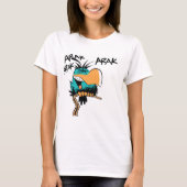 Zwemvederwild Cartoon Shirt vrouwen (Voorkant)