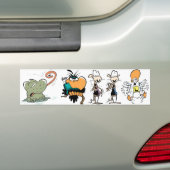 Zwemvee Cartoon Bumpersticker (Op auto)