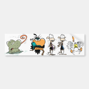 Zwemvee Cartoon Bumpersticker