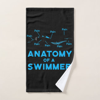 Zwemveer geeft anatomie van een zwemmer handdoek