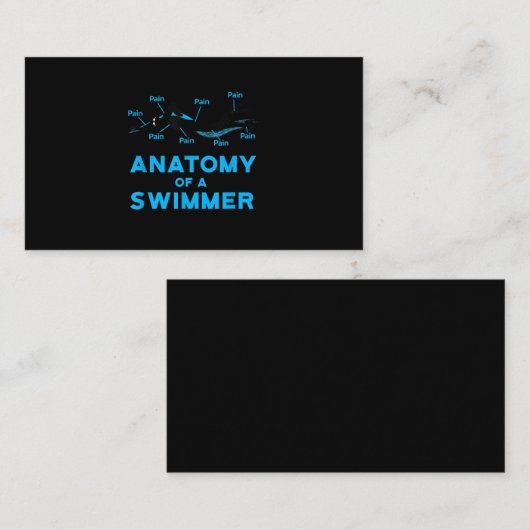 Zwemveer geeft anatomie van een zwemmer informatiekaartje (Voorkant / Achterkant)