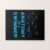 Zwemveer geeft anatomie van een zwemmer legpuzzel (Horizontaal)