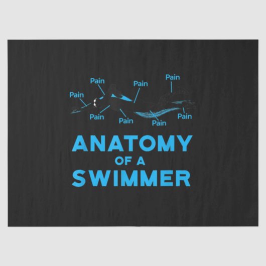 Zwemveer geeft anatomie van een zwemmer tissuepapier (Voorkant)