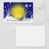 Zwemveer op wintermaan notitiekaartje (Voorkant / Achterkant)