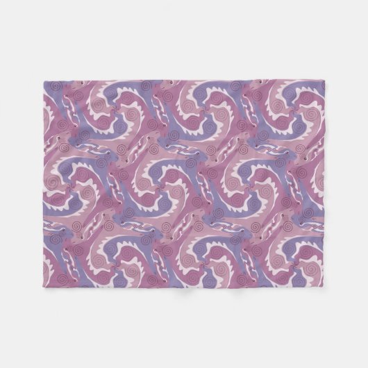 Zwemveer Tesselatie Zacht paarse Blanket 5 Fleece Deken (Voorkant (Horizontaal))