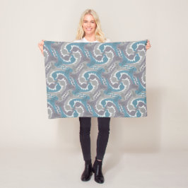 Zwemveer Tesselation Blue Blanket 3 Fleece Deken