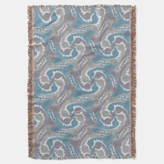 Zwemveer Tesselation Blue T Blanket 3 Deken (Voorkant Verticaal)