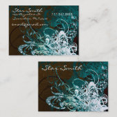 Zwemvezel ZeeBlauw en chocolade Visitekaartje (Voorkant / Achterkant)