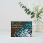 Zwemvezel ZeeBlauw en chocolade Visitekaartje (Staand voorkant)