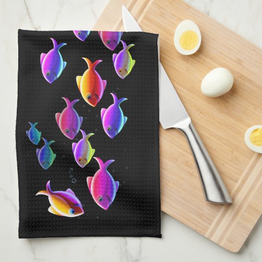 Zwemvis Theedoek (Quarter Fold)