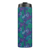 Zwemvissen en bubbels Levendig rifpatroon Thermosbeker (Voorkant)