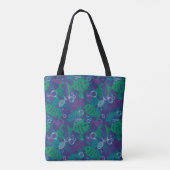 Zwemvissen en bubbels Levendig rifpatroon Tote Bag (Achterkant)