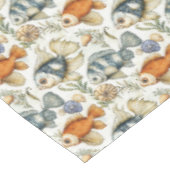 Zwemvissen en zeehondenschelpen tafelkleed (Gekanteld)