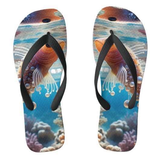 Zwemvissen paar Teenslippers (Voetbed)