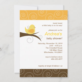 Zwemvogels Genderneutraal Baby shower Uitnodiging