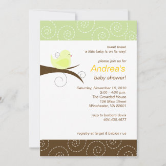 Zwemvogels Genderneutraal Baby shower Uitnodiging
