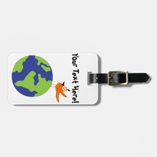 Zwemvogels redden de wereld voor duurzame aarde bagagelabel (Voorkant horizontaal)