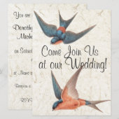 Zwemvogels Wilde Levensdieren Weddenschap Kaart (Voorkant / Achterkant)