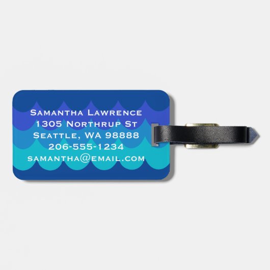 Zwemvormig Bagagelabel (Achterkant horizontaal)