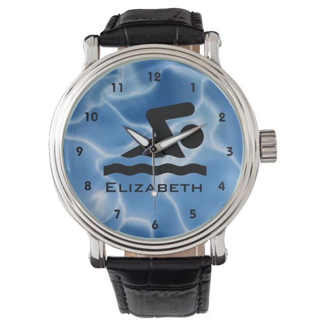 Zwemvormig design horloge (Voorkant)