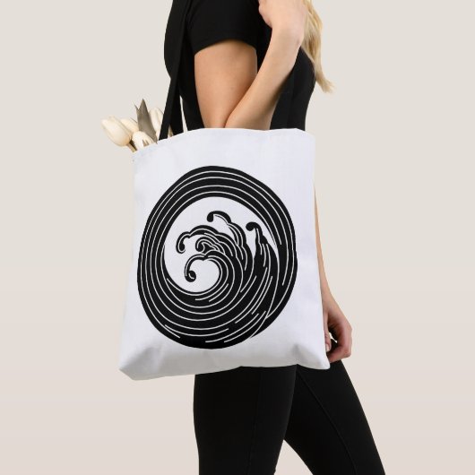Zwemvormig golflengte tote bag (Dichtbij)
