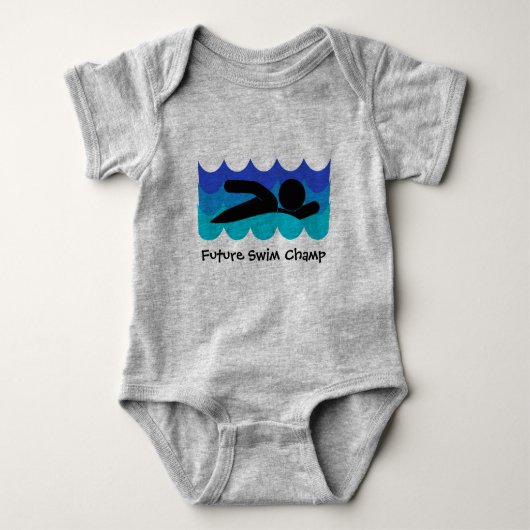 Zwemvormig ontwerp Baby Romper (Voorkant)