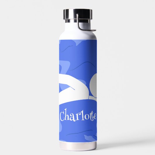 Zwemvormig ontwerp met kopervacuüm geïsoleerd waterfles (Links)