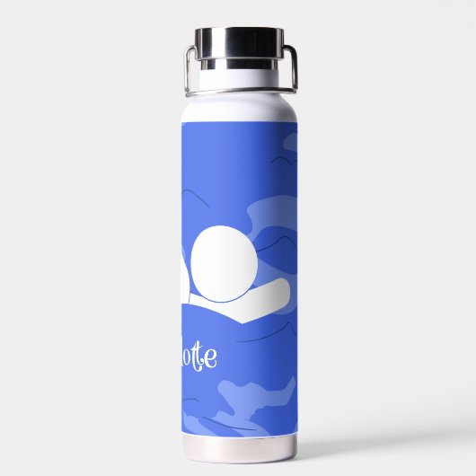 Zwemvormig ontwerp met kopervacuüm geïsoleerd waterfles (Achterkant)