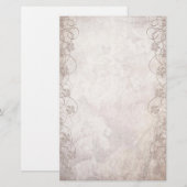 Zwemvormig verouderd stijlpapier briefpapier (Voorkant / Achterkant)