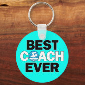 Zwemwagens BESTE COACH EVER Swim Team Sleutelhanger (Voorkant)