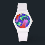 ZWEMWATER HORLOGE<br><div class="desc">Een  zwenkend abstract waterontwerp afkomstig van rivierwater.</div>