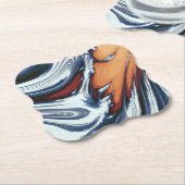 ZWEMWATER KARTONNEN ONDERZETTERS (Gekanteld)