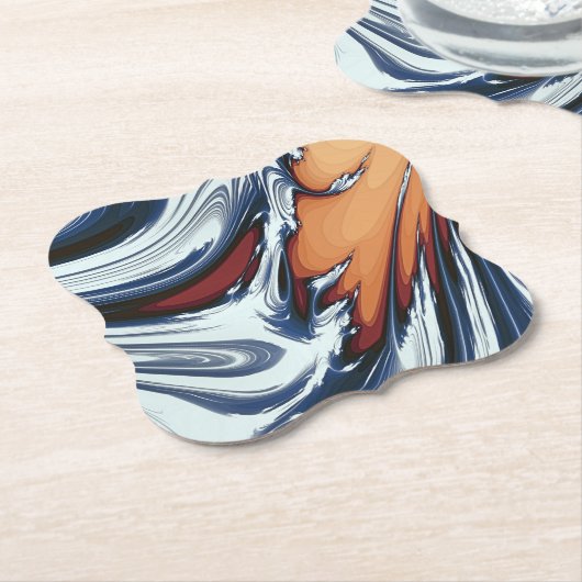 ZWEMWATER KARTONNEN ONDERZETTERS (Gekanteld)