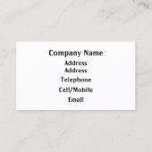 ZWEMWATER VISITEKAARTJE (Achterkant)