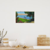 Zwemwaterscène in het natuurpark van het meer van  poster (Keuken)