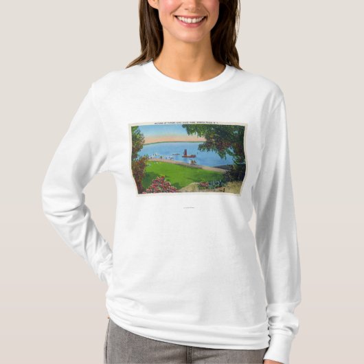 Zwemwaterscène in het natuurpark van het meer van  t-shirt (Voorkant)