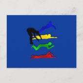 Zwemwatersport Briefkaart (Voorkant)