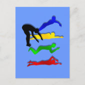 Zwemwatersport Briefkaart (Voorkant)