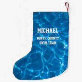 Zwemwatersport gepersonaliseerde kous kleine kerstsok (Achterkant)