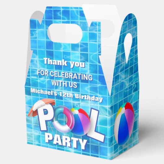 Zwemwatervun voor de Koel-zomerpool Bedankdoosjes (Geopend)